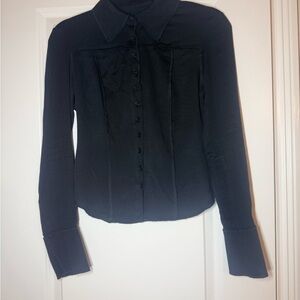 Urban Outfitters Black Button-Down Shirt